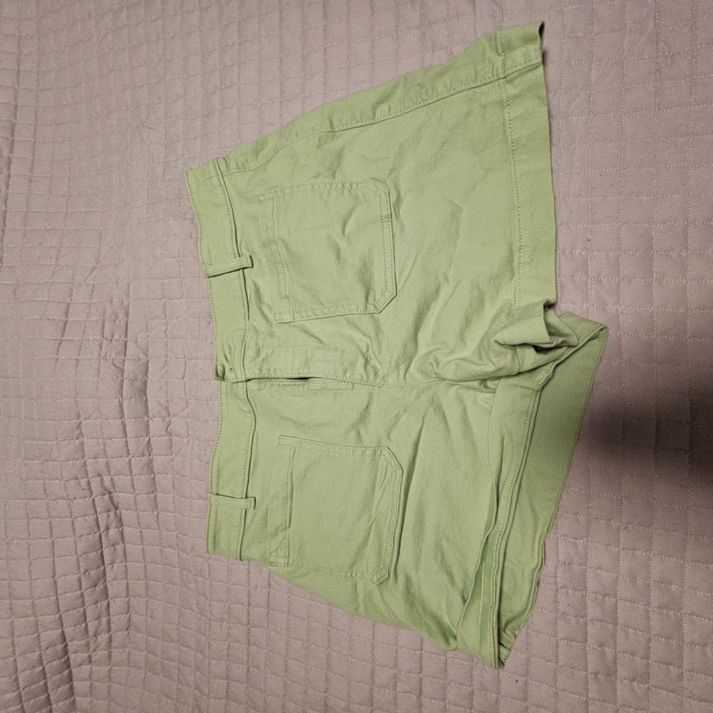 LOFT Green Flat Front Shorts Lightweight Casual Wear